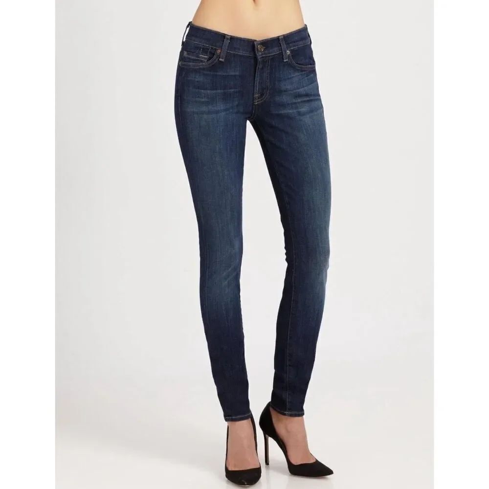 7 for All Mankind 30 Roxanne slim leg ankle designer jeans